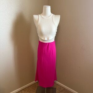 White Cropped Tank Top